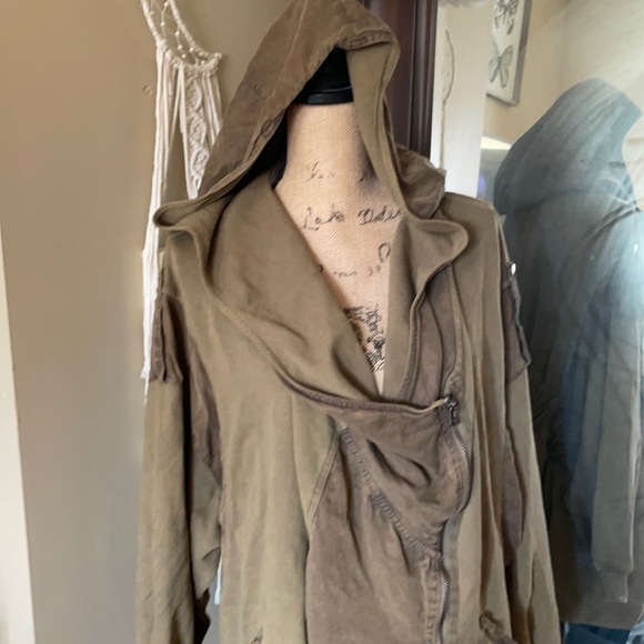 Free People Oversized olive Langdon look jacket S - Picture 5 of 10